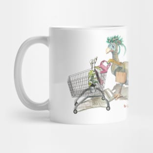 Dodo goes shopping mug bag sticker magnet teeshirt apparel Mug